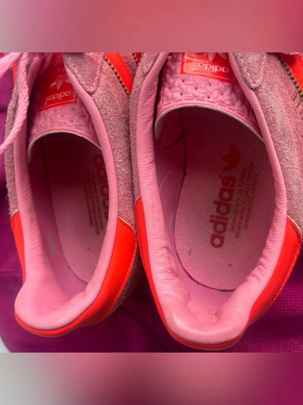 Adidas Gazelle Indoor Beam Pink Solar Red Gum Sole Sneakers Women’s 11